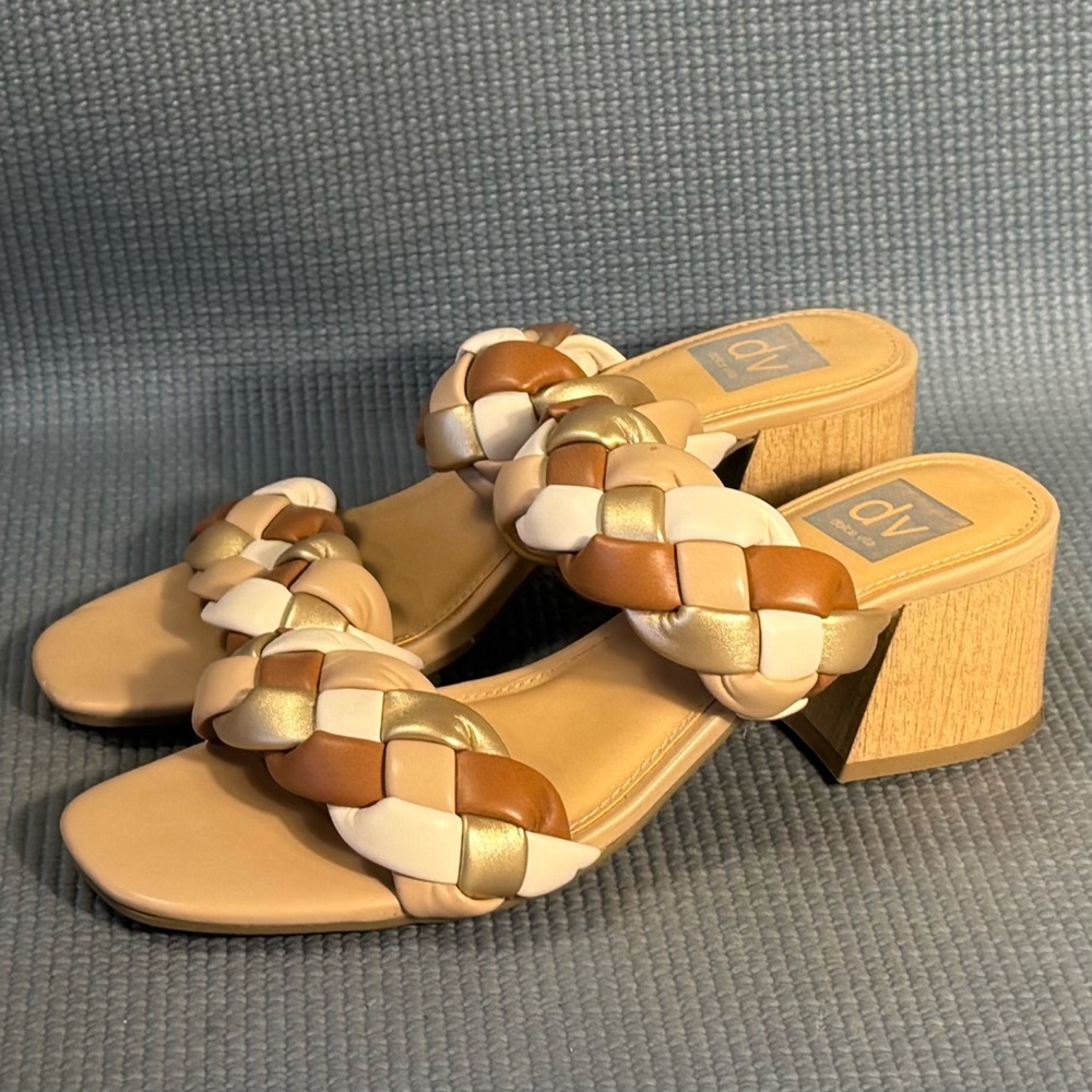 dv Dolce Vita Women's Sully Braided Sandals Tan/Brown Size‎ 8.5